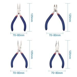 Tang Perhiasan Stainless Steel, alat pemotong sisi hidung bulat, hidung bengkok, rantai panjang, tang hidung untuk membuat perhiasan DIY - Product Image 4