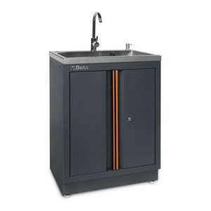 Módulo fijo de combinación de equipos de taller BETA C45PRO 2,0 ML con armarios de herramientas de fregadero integrados - Product Image 1