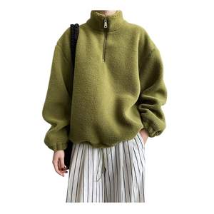 Sudadera de Forro Polar Sherpa para Mujer, Más Vendida, 100% Poliéster, Color Sólido Personalizable, Tejido Transpirable de 300g, con Media Cremallera - Product Image 4