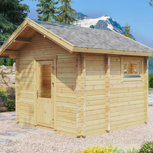 Cabine de sauna extérieure alpine panoramique |   Sauna en bois naturel pour <span class=keywords><strong>spa</strong></span> de jardin avec vue sur la <span class=keywords><strong>montagne</strong></span> - Product Image 1