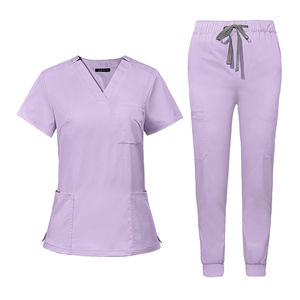 Ensembles d'uniformes d'allaitement extensibles en polyester rayonne spandex combinaisons de gommage pour médecins infirmières denim hommes femmes hôpital - Product Image 1