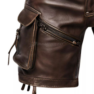 Shorts en cuir décontractés écologiques de qualité supérieure, dernière conception, taille personnalisée, vente en gros, nouvelle arrivée, faible MOQ pour hommes, sur mesure - Product Image 5