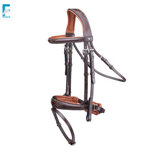 Meilleure vente de bride équestre professionnelle licou en cuir de haute qualité avec logo personnalisé équipement d'équitation essentiel - Product Image 2