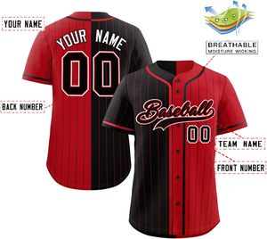 Jersey de béisbol personalizado, camisa de malla de alto rendimiento, uniforme de softball de secado rápido con botones, aparejos de sarga bordados, nombre USA Fit - Product Image 4