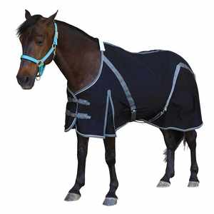 Manta Impermeable Ligera para Caballo con Cuello Alto |   Manta de Verano Impermeable para Caballo, Forrada de Algodón, Duradera, con Solapa Media para la Cola - Product Image 2