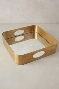 Minimalist Gold Slim Rectangular Tray Set Elegant Pair of Long Metallic Trays for Display <b>Counter</b> Table or Gift Packaging - Product Image 2