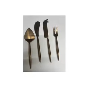 Juego de cubiertos de pala de postre de latón, cuchara de pala de alta calidad, cubiertos pulidos con juego de cubiertos de cocina para el hogar - Product Image 4