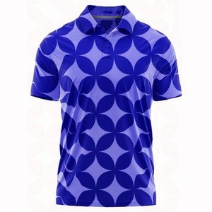 Polo de golf en spandex en polyester respirant imprimé Offres Spéciales pour hommes chemise à manches courtes polos de golf - Product Image 3