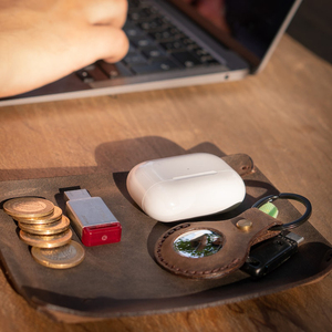 Fábrica personalizada gran oferta cuero estilo hombres Valet bandeja organizador para llaves teléfono cartera atrapar todas las llaves bandeja - Product Image 2