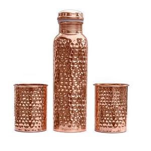 Botella de cobre puro clásica Exportador Botella de cobre de alta venta exigente Botella de cobre pura decorativa elegante al por mayor hecha a mano - Product Image 3