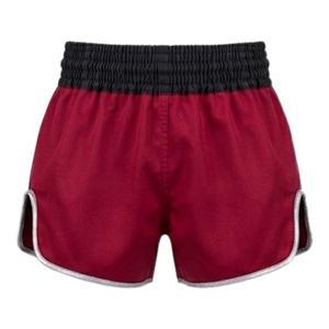 Martial Arts <b>Shorts</b> Red With <b>Silver</b> Embroidery Unisex Adult Mixed Martial Arts Wear Stretch Fit Regular Style - Product Image 4