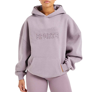 Sudaderas con capucha a la moda para mujer con logotipo personalizado, sudadera informal para mujer, jersey de gran tamaño pesado, sudaderas con capucha para mujer - Product Image 4