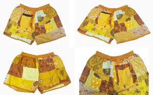 กางเกงยีนส์ผ้าเรยอนแฮนด์เมดอินเดียสำหรับทุกเพศ50ชิ้นกางเกงขาสั้นลำลองแนวโบฮีเมียนฮิปปี้มีกระเป๋าเย็บปะติดปะต่อกันสวมใส่สบายมากมี500ชิ้น - Product Image 3