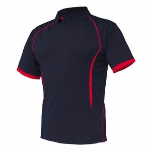 Chemise de travail sportive respirante à col, tricotée unie, haute visibilité contrastée, à manches courtes, pour homme - Product Image 3
