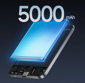 Original mi 5000mAh Jinshajiang Magnetic Wireless Power Bank Silver White 15W Max Wireless <b>Charging</b> USB-<b>C</b> PD 22.5W - Product Image 2