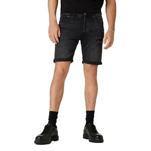 กางเกงยีนส์ขาสั้นเดนิมฟอกสีสไตล์ฮิปสเตอร์สำหรับผู้ชายรุ่นใหม่ล่าสุด ดีไซน์เฉพาะตัว สีสันโดดเด่น แต่งขาดแบบ Distressed - Product Image 1