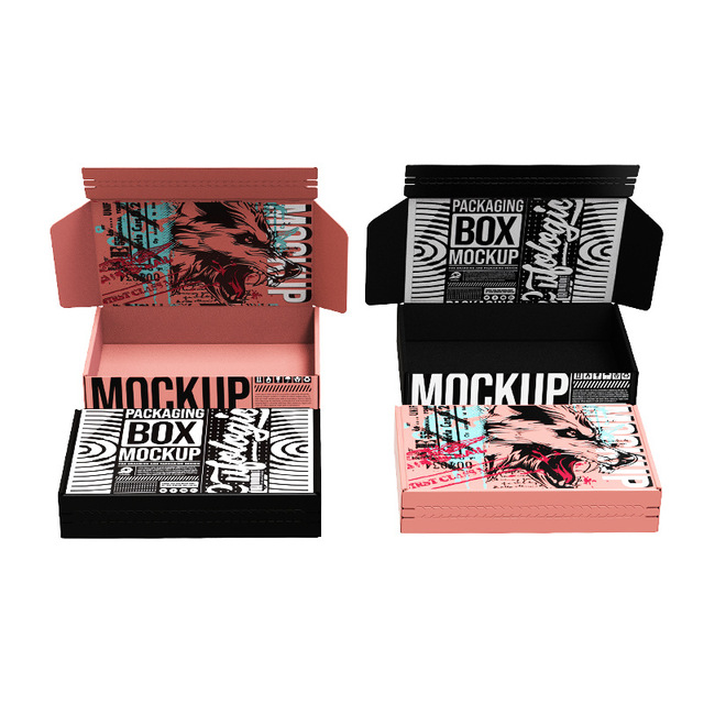 Nova Personalised Tear Strip Seal Ecommerce Corrugated Cardboard Shipping Box Custom Zipper Mailer Boxes Package