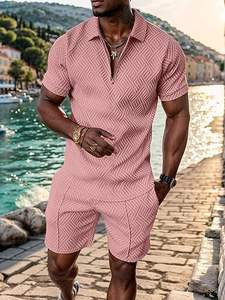 Conjuntos de Verano de 2 Piezas para Hombre con Logotipo Personalizado, Conjuntos de Camiseta y Pantalones Cortos Casuales de Calle de Alta Calidad - Product Image 4