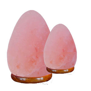 Lámpara de sal natural de gota de lágrima del Himalaya pulida ecológica con beneficios para la salud hecha a mano Sian Enterprises opciones personalizadas - Product Image 1