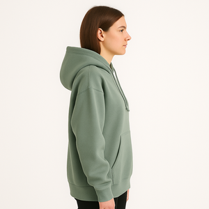 Sudadera con capucha Vintage de gran tamaño ligera para mujer, chándal tejido bordado, ropa de calle con cuello con capucha - Product Image 3