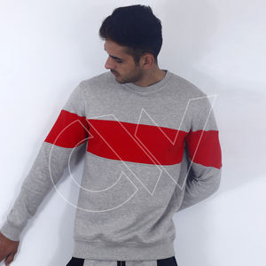 คุณภาพดีเต็มแขนเสื้อสวมหัวอินทรีย์ผ้าฝ้าย100% ที่กำหนดเองเสื้อสเวตเตอร์สำหรับผู้ชาย - Product Image 3