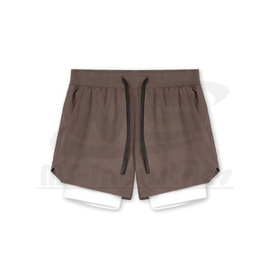 Pantalones Cortos Deportivos 2 en 1 de Poliéster de Doble Capa con Logotipo Personalizado OEM, Venta Caliente 2026, Bajo MOQ, Fabricante - Product Image 6