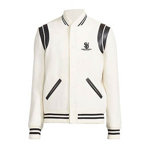 Veste de Baseball Homme Personnalisée de Haute Qualité en Laine/Coton, Séchage Rapide, Respirante, Style Décontracté Urbain - Product Image 1