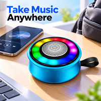 Speaker Bluetooth 5.3 Mini Portabel dengan Lampu RGB TWS Stereo Kartu TF Panggilan Bebas Genggam Tipe C Speaker Nirkabel Isi Ulang
