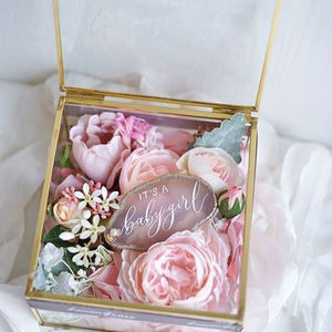 Stylish Eco-Friendly Metal Clear Glass Gold Frame Jewelry <b>Box</b> Holder <b>Ring</b> <b>Box</b> Storage Display Window Trinket <b>Box</b> Home Decor Gift - Product Image 2