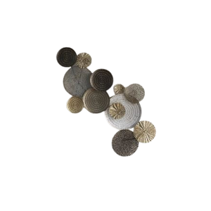 Sculpture d'art mural en métal, Design, Logo personnalisé, impression disponible, fleur tricolore, décoration murale suspendue pour la maison, le salon - Product Image 3