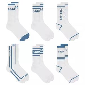 OEM Equipo Hombres Tubo de punto Diseño Hecho Bordado Logotipo personalizado Algodón Deporte Calcetines atléticos - Product Image 5