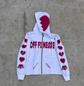 Hombres Streetwear Pullover Hoodie Vintage French Terry Custom Oversized Sun Faded Washed Applique Bordado Hoodie - Product Image 1