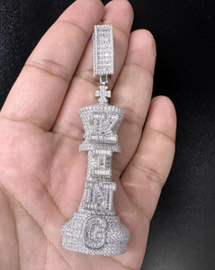 Bling glacé dessin animé Hip Hop unisexe pendentif brillant coupe Animal forme VVS1 Moissanite 925 argent fête d'anniversaire cadeau personnalisable - Product Image 1