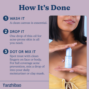 Aceite facial para acné Suero para el acné no comedogénico con aceite de rosa mosqueta Semilla de comino negro Tansy azul - Product Image 5