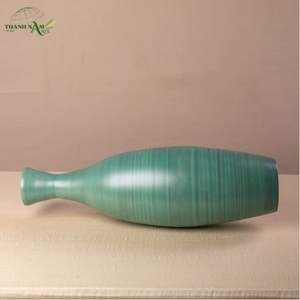 Jarrón Alto de Bambú Enrollado Hecho a Mano, Estilo Art Deco, Ecológico, Decoración para Mesa del Hogar - Product Image 2