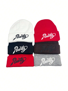 Venta al por mayor Otoño Invierno Beanie sombreros para hombres mujeres cálido tejido de lana con puños invierno Jacquard Beanie sombrero para hombres - Product Image 2