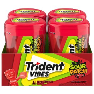 Chewing-gum Tropical Twist aux saveurs fruitées, sans sucre, T-rident, paquet de 12 pièces - Product Image 1