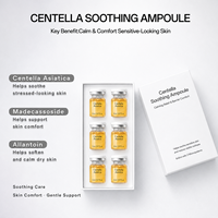 Lot de 6 ampoules de sérum OEM/ODM en gros à la Centella Asiatica et au GHK-Cu, sérum facial à marque privée pour le soin apaisant de la peau
