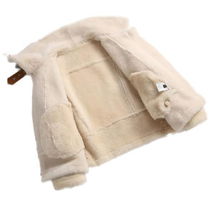 Blouson aviateur vintage en cuir d'agneau B3 |   Veste aviateur pour homme, col montant, logo sur le devant |   Blouson aviateur d'automne OEM ODM Vente en gros - Product Image 4