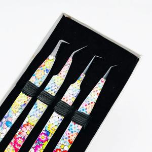 Pinzas profesionales de Extensión de pestañas de volumen de Punta puntiaguda de acero inoxidable sólido probadas a mano garantía de calidad recubiertas de papel - Product Image 4