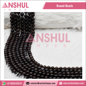 Perles lisses en obsidienne argentée (6 mm) très demandées, pierres précieuses naturelles en obsidienne argentée pour la fabrication de bijoux Anshul - Product Image 5