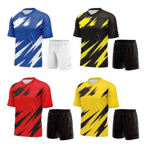 Custom Yellow Black Soccer Jersey Set Football <b>Shorts</b> Quick Dry Printed Team Kit V Neck Adults - Product Image 4