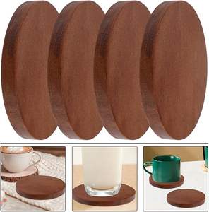 Posavasos Redondo de Madera Pulida, Estilo Bohemio, Ecológico, Hecho a Mano, con Superficie Lisa para Tazas de Café y Té, Precio al por Mayor - Product Image 2