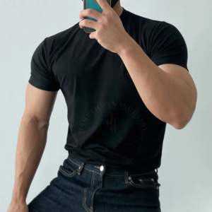 T-shirt de sport à manches courtes pour homme en polyester/nylon, à séchage rapide, compression, rashguard, haute qualité, 180g, neuf - Product Image 6