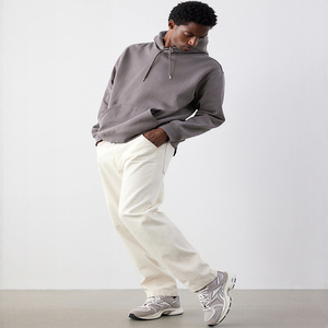 Trendy Premium Heavyweight Oversized Unisex Hoodie 100% Cotton Streetwear Sudadera con capucha en blanco con logotipo personalizado - Product Image 4