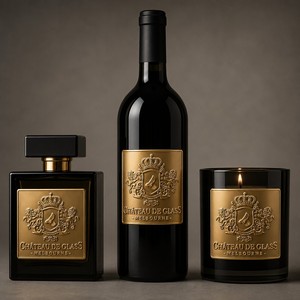 Etiqueta Adhesiva de Aluminio Dorado de Alta Calidad, Personalizada, de Lujo, Resistente al Agua, para Perfumes, Vino, Velas, Marcos de Fotos y Manualidades, 2025 - Product Image 5