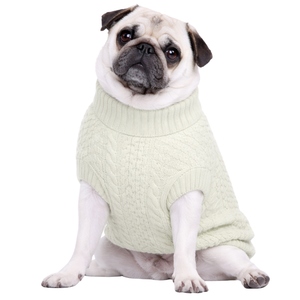 Cable Knit <b>Dog</b> Sweater Fog Green Soft Warm Pet Pullover Cozy Winter Knitwear <b>for</b> Small Medium <b>Dogs</b> Premium Comfort Wear - Product Image 1