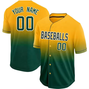 Conjunto de ropa deportiva de poliéster con diseño personalizado, estampado por transferencia de calor, color personalizado, talla grande, secado rápido, transpirable, béisbol y softbol - Product Image 1