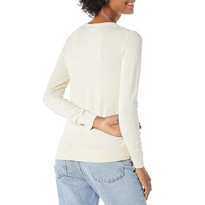 Vente en gros 100% laine pull femme col rond col V manches longues pull tricoté Style décontracté du Bangladesh - Product Image 2