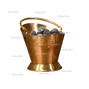 Cubo de Carbón de Cobre y Latón Hecho a Mano, Calidad Superior, Forma Personalizada, para Uso en Interiores y Exteriores - Product Image 1